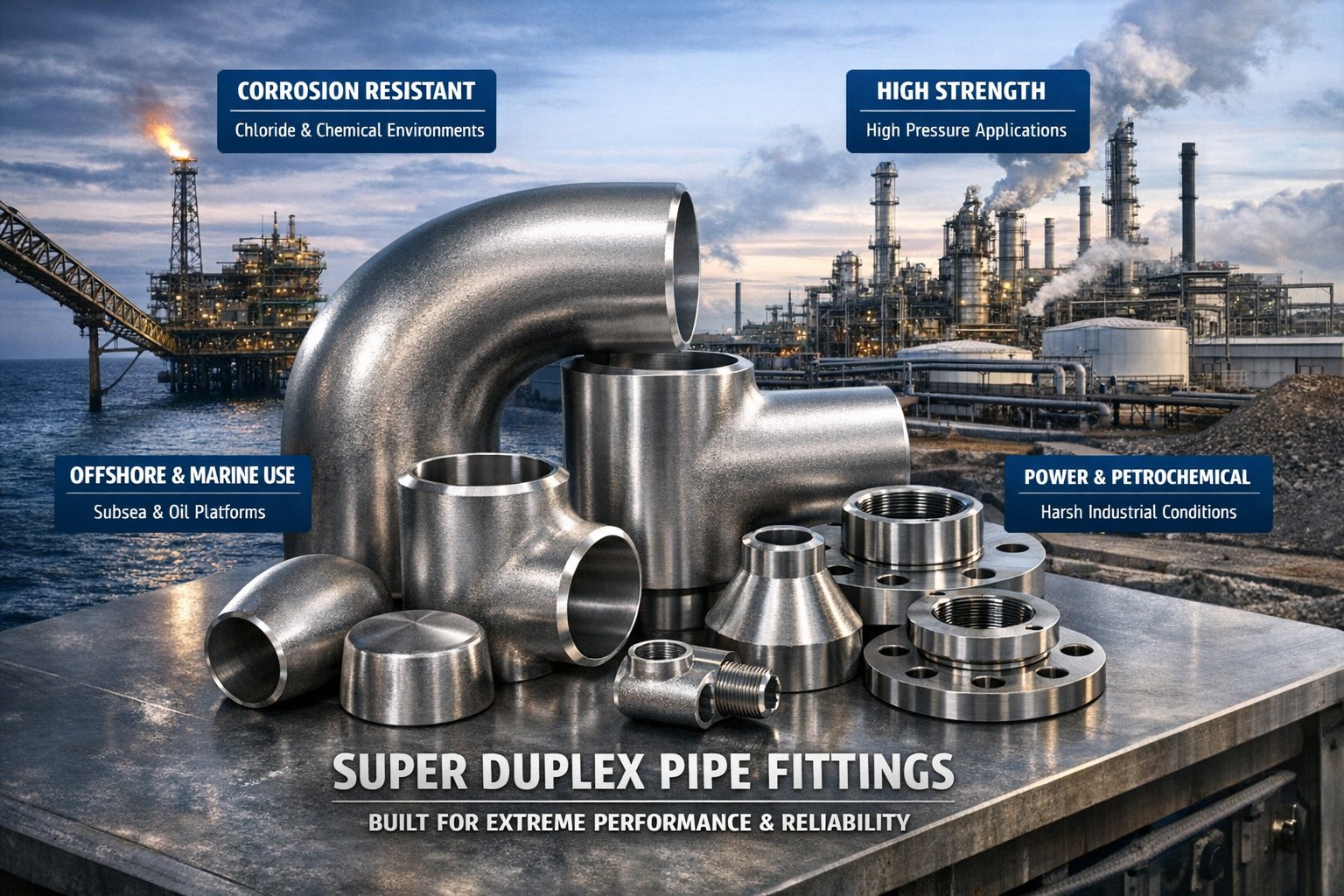 Super Duplex Pipe Fittings Manufacturer for Industrial Use
